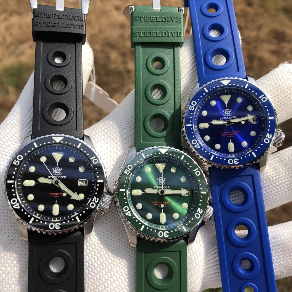 Steeldive SD1996 Men's Dive Watch – 41mm Automatic NH35 Mechanical Diver Watch with Bracelet
