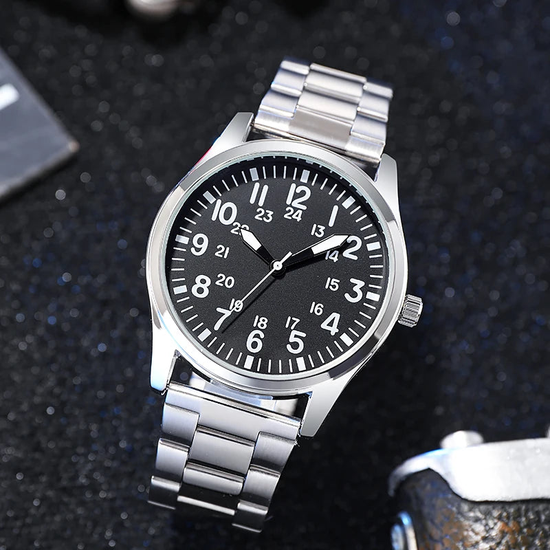 Field Watch with Steel Band – Easy Reading Dial and Japan Movement