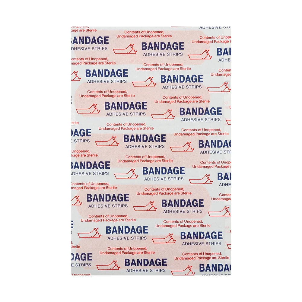 100pcs Variety Shapes Waterproof Bandage Breathable First Band Aid Wound Dressing Medical Tape Wound Plaster Bandaids Pansement