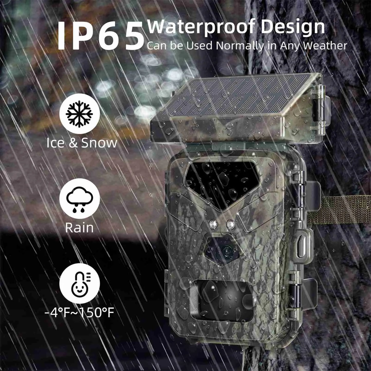 1080P Waterproof IP65 Wildlife Camera with 0.45s Trigger Speed – 2.0 in Outdoor Hunting & Surveillance Camera