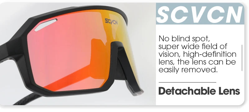 SCVCN Cycling Glasses Men & Women UV400 Outdoor Sports Sunglasses for MTB, Bike & Hiking