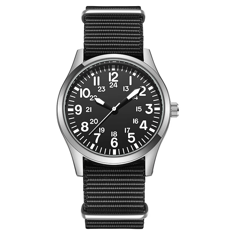 Field Watch with Steel Band – Easy Reading Dial and Japan Movement