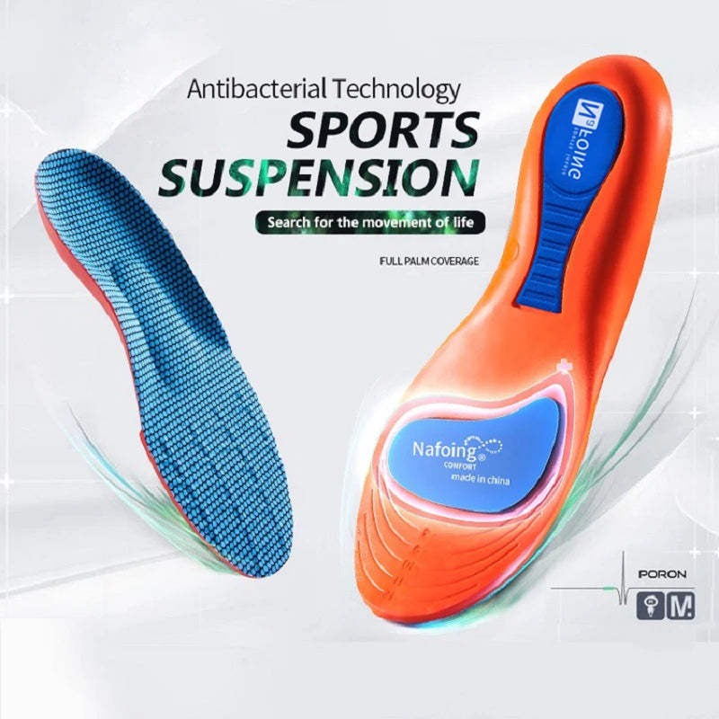Sport Orthopedic EVA Insoles for Men & Women - Breathable Shock Absorption Shoe Inserts for Running & Basketball