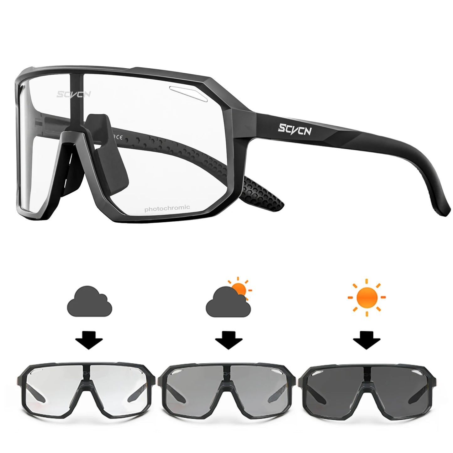 SCVCN Cycling Glasses Men & Women UV400 Outdoor Sports Sunglasses for MTB, Bike & Hiking