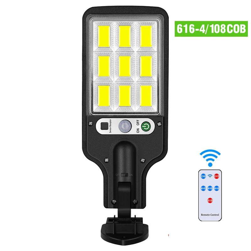 Rechargeable Solar LED Wall Lamp with Human Body Induction for Garden, Terrace & Street