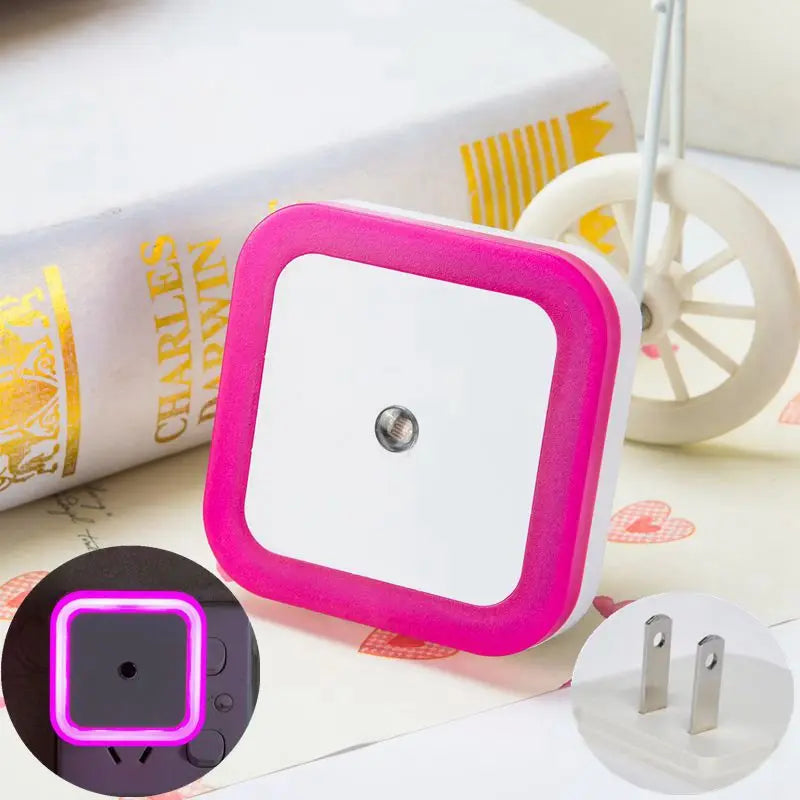 Wireless LED Night Light with Sensor - EU/US Plug for Bedroom, Child’s Room & Living Room