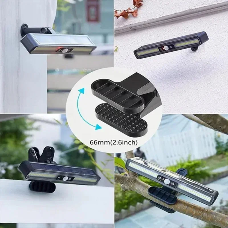 Rechargeable Solar LED Wall Lamp with Human Body Induction for Garden, Terrace & Street