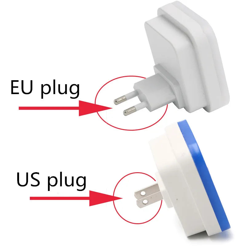 Wireless LED Night Light with Sensor - EU/US Plug for Bedroom, Child’s Room & Living Room