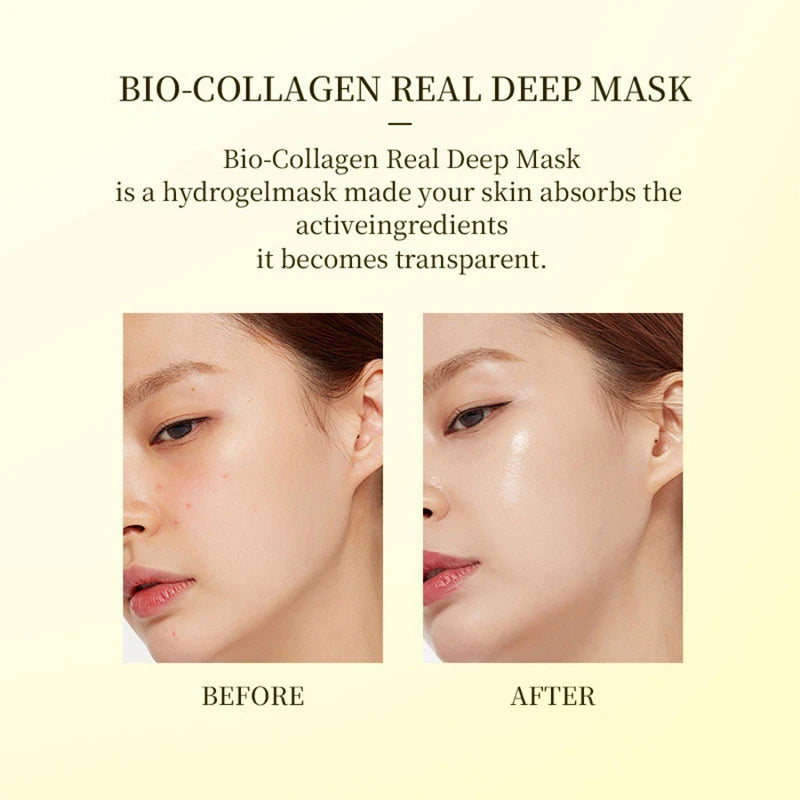 Bio Collagen Facial Mask – Deep Hydrating, Pore Shrinking, Overnight Brightening & Refreshing Korean Skincare