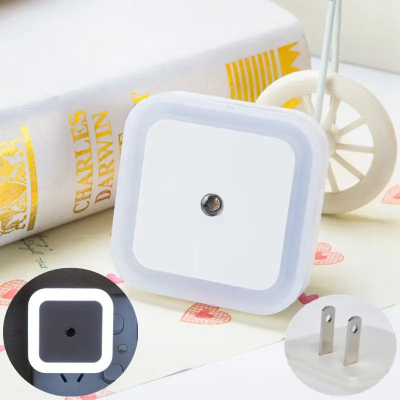 Wireless LED Night Light with Sensor - EU/US Plug for Bedroom, Child’s Room & Living Room
