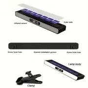 Rechargeable Solar LED Wall Lamp with Human Body Induction for Garden, Terrace & Street