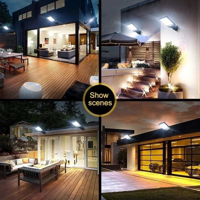 Rechargeable Solar LED Wall Lamp with Human Body Induction for Garden, Terrace & Street