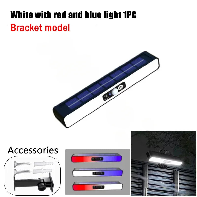 Rechargeable Solar LED Wall Lamp with Human Body Induction for Garden, Terrace & Street