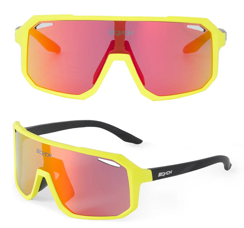 SCVCN Cycling Glasses Men & Women UV400 Outdoor Sports Sunglasses for MTB, Bike & Hiking
