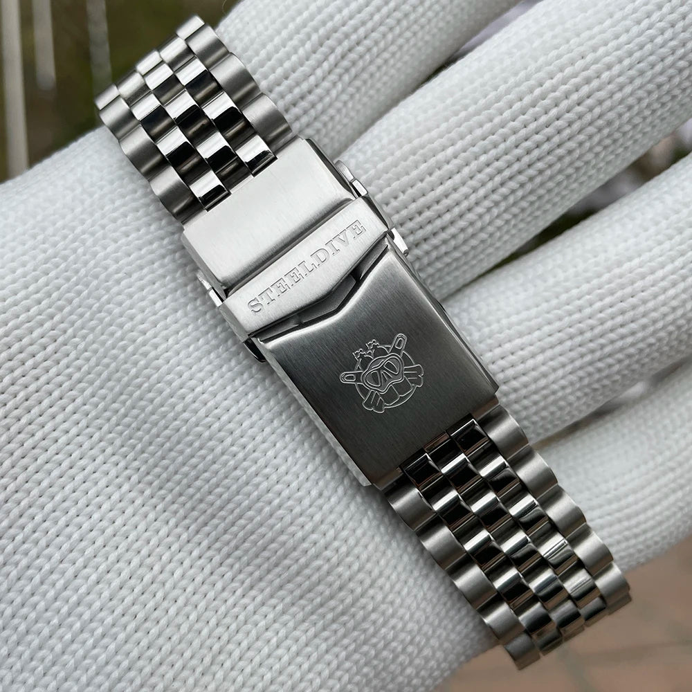 Steeldive SD1996 Men's Dive Watch – 41mm Automatic NH35 Mechanical Diver Watch with Bracelet