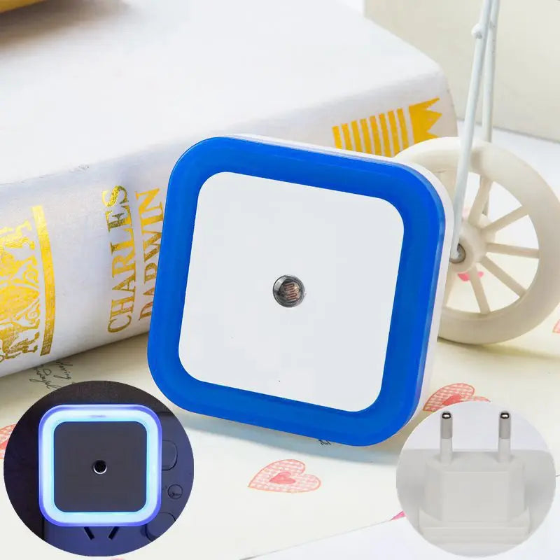 Wireless LED Night Light with Sensor - EU/US Plug for Bedroom, Child’s Room & Living Room