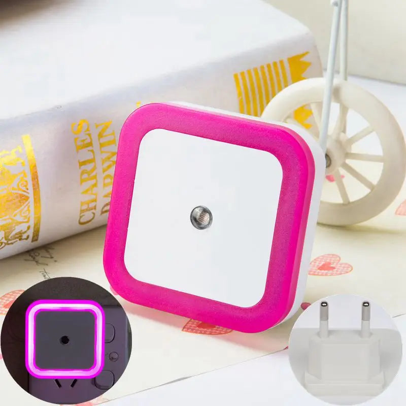Wireless LED Night Light with Sensor - EU/US Plug for Bedroom, Child’s Room & Living Room