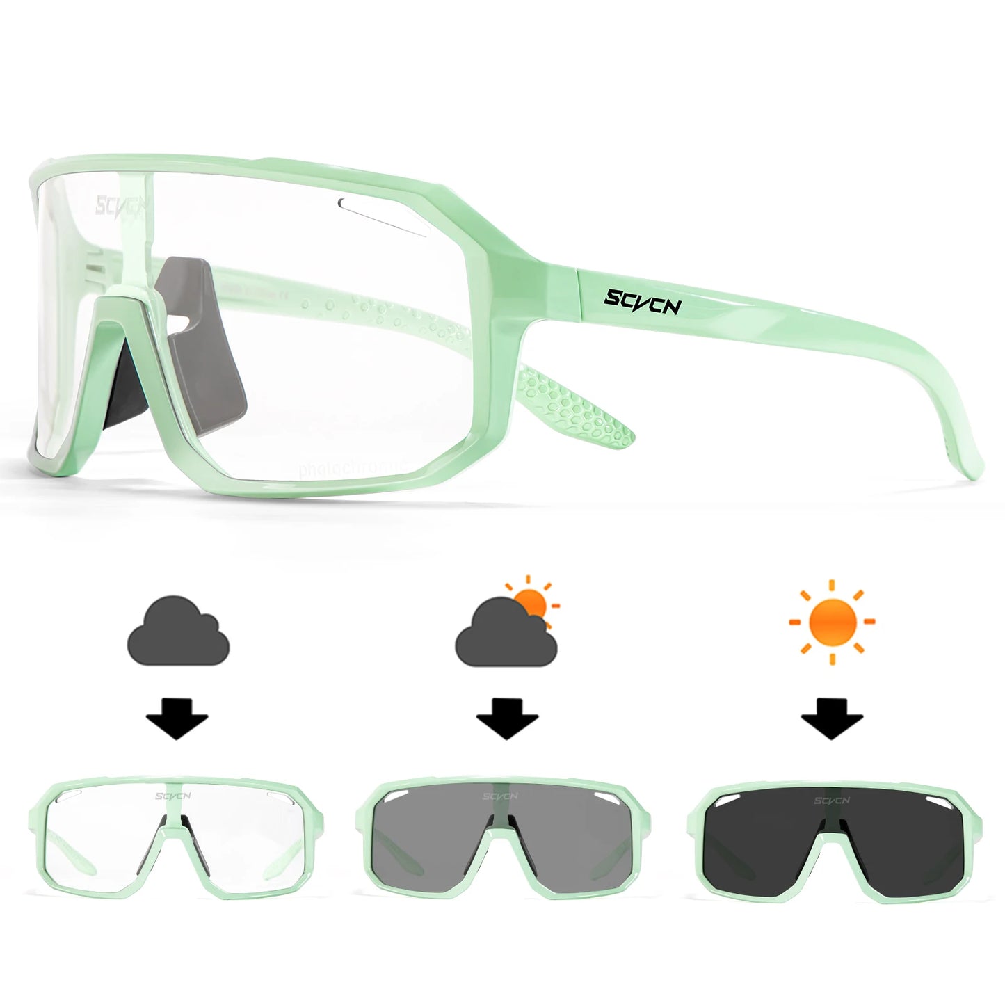 SCVCN Cycling Glasses Men & Women UV400 Outdoor Sports Sunglasses for MTB, Bike & Hiking