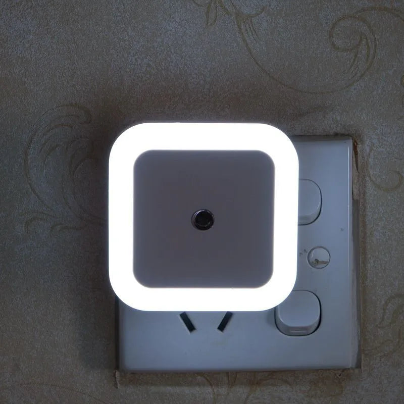 Wireless LED Night Light with Sensor - EU/US Plug for Bedroom, Child’s Room & Living Room