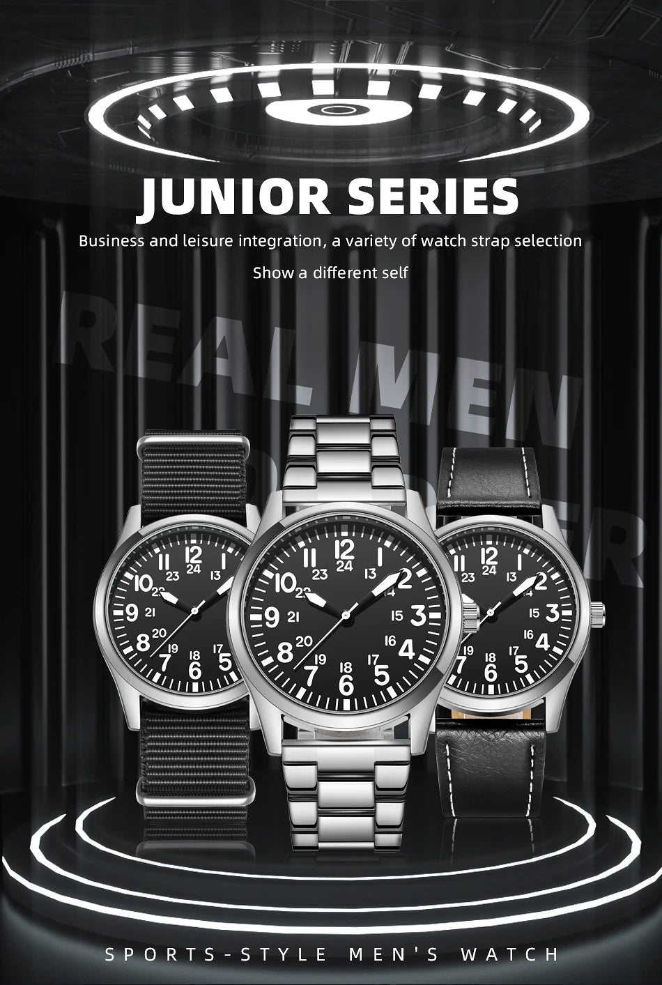 Field Watch with Steel Band – Easy Reading Dial and Japan Movement