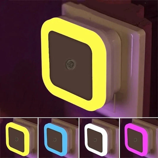 Wireless LED Night Light with Sensor - EU/US Plug for Bedroom, Child’s Room & Living Room