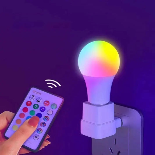 16-Color RGB LED Smart Bulb with Remote – Dimmable E27 Atmosphere Light