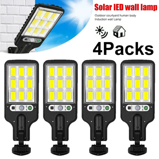 Rechargeable Solar LED Wall Lamp with Human Body Induction for Garden, Terrace & Street