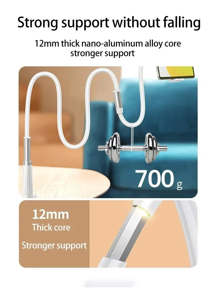 Adjustable Rotatable Universal Phone Stand for Bedside, Desktop & Streaming