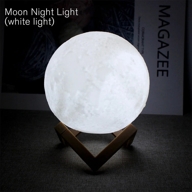 LED Moon & Galaxy Night Light - Perfect Bedroom Decor & Gift for Kids