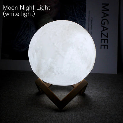 LED Moon & Galaxy Night Light - Perfect Bedroom Decor & Gift for Kids