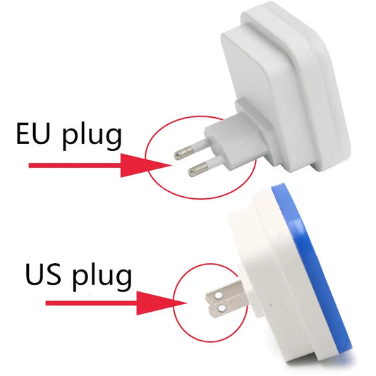 Wireless LED Night Light with Sensor - EU/US Plug for Bedroom, Child’s Room & Living Room