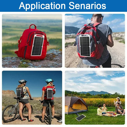 35W Sunpower Portable Solar Panel with USB - 5V Charger for Power Bank, Phone, Camping & RV