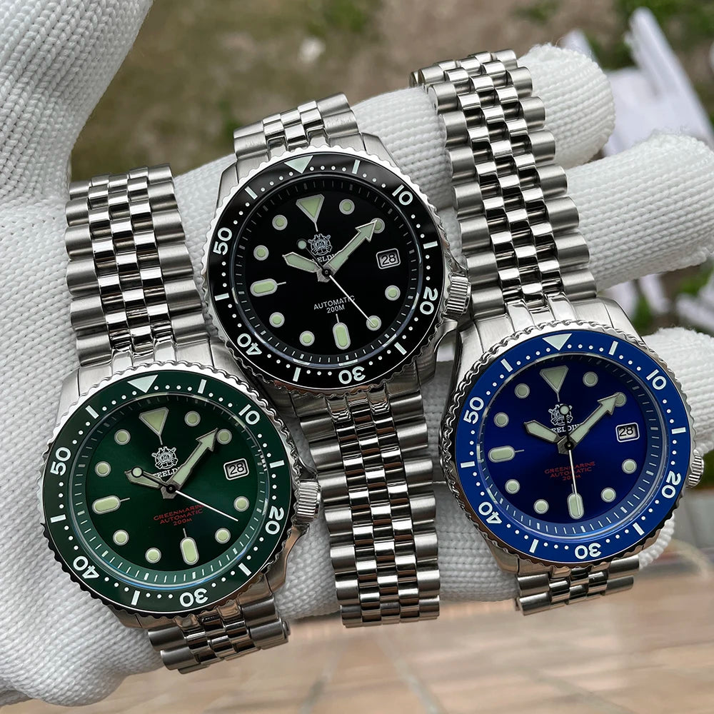 Steeldive SD1996 Men's Dive Watch – 41mm Automatic NH35 Mechanical Diver Watch with Bracelet