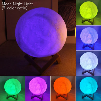 LED Moon & Galaxy Night Light - Perfect Bedroom Decor & Gift for Kids