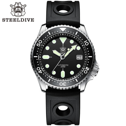 Steeldive SD1996 Men's Dive Watch – 41mm Automatic NH35 Mechanical Diver Watch with Bracelet