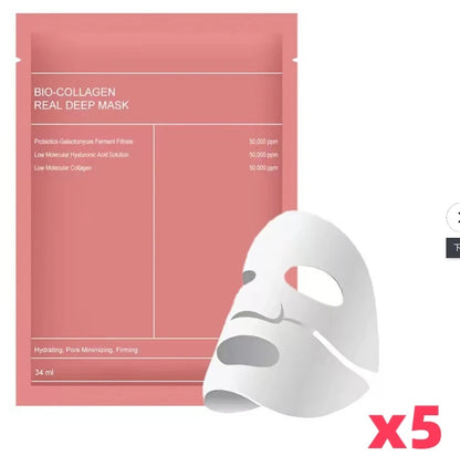 Bio Collagen Facial Mask – Deep Hydrating, Pore Shrinking, Overnight Brightening & Refreshing Korean Skincare