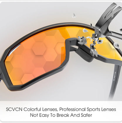 SCVCN Cycling Glasses Men & Women UV400 Outdoor Sports Sunglasses for MTB, Bike & Hiking