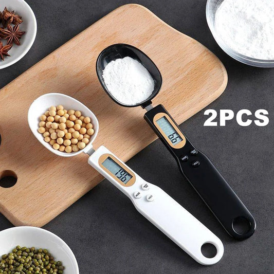Mini Digital Kitchen Scale with Spoon – LCD Food Scale, 0.1-500g for Cooking & Baking