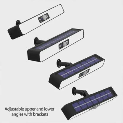 Rechargeable Solar LED Wall Lamp with Human Body Induction for Garden, Terrace & Street